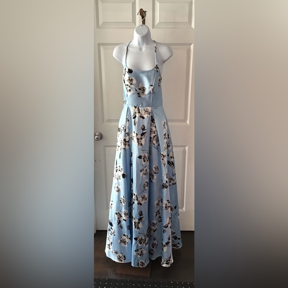 Speechless Sky Blue Floral Dress
